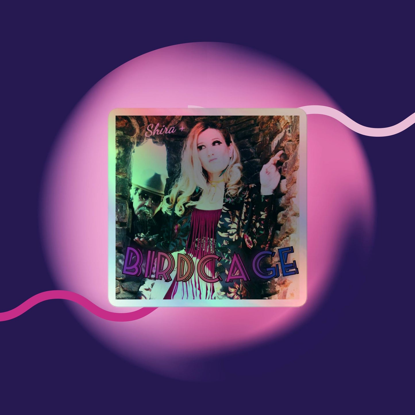 Birdcage Album Cover Holographic Sticker