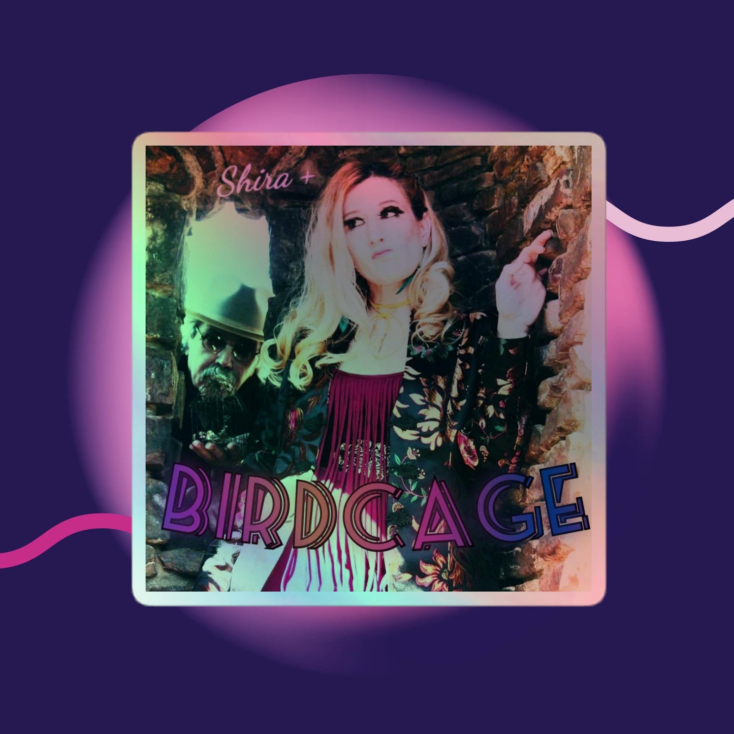 Birdcage Album Cover Holographic Sticker